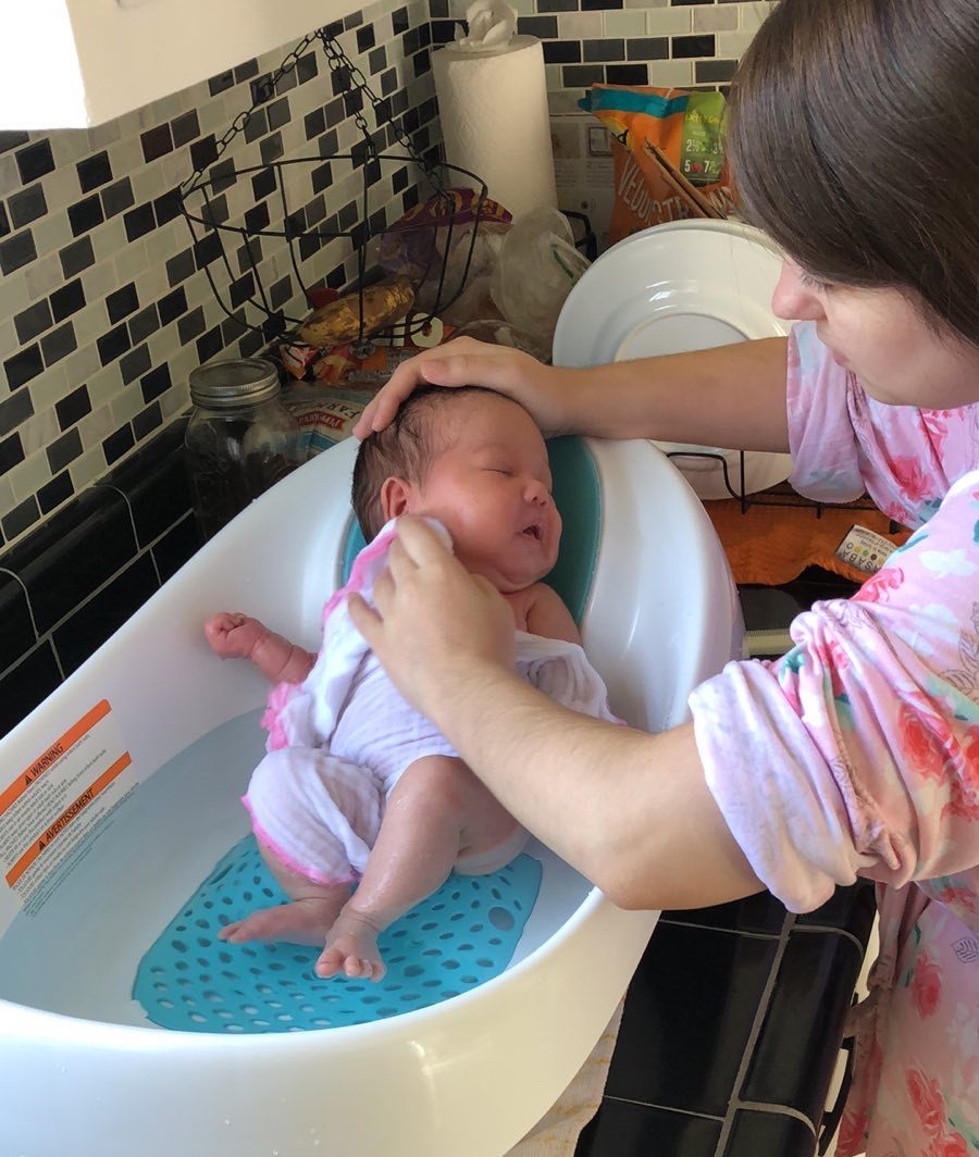 newborn bath