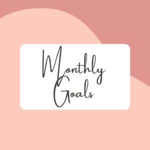 YouTube Monthly Goals Worksheet