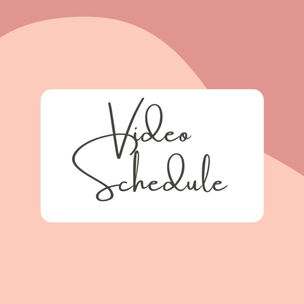 YouTube Video Schedule Planner